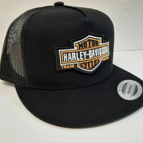 Harley Davidson Retro Vintage Style Patch Hat Cap Trucker Mesh HD Biker Gear main image 5